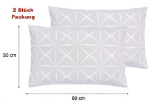 Kissenbezug, Satin, 2 Stück, Quarz Grau, 50 x 80 cm Satin Kissenbezüge 2er Set