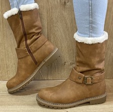 Damen Stiefeletten warm gefüttert Stiefel Winter Boots Herbst Schuhe ST8 NEU