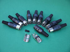10 Stereo Diodenstecker 180° 5-polig Löt Knickschutz Stecker DIN 5polig 5 polig