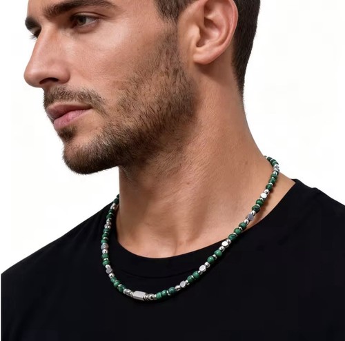 Herren halskette naturstein - halskette, &