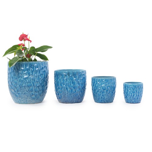 Blumentopf keramik glasiert - blumentopf,