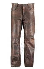 Braune Leder Motorradhose Vintage Leder Biker Leder Motorradhose