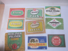 43810b 9 Etiketten DDR Bier