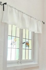 Bistro Scheibengardine Cafe H.; 25/30/35/40 cm x 150 cm Gardine Kurzgardine weiß