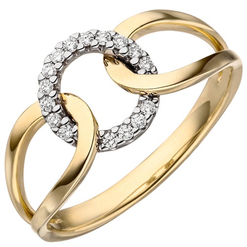 Diamantring damenring 585 gold - diamantring,