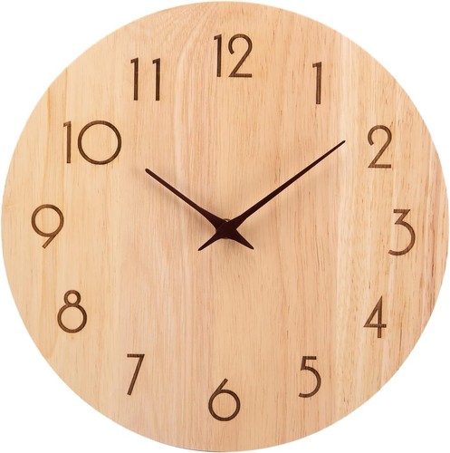 Wanduhr holz eiche ohne - wanduhr,