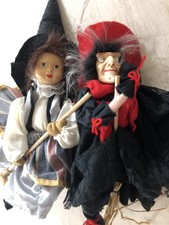 2 Hexen  Helloween Deko Fasching Figur