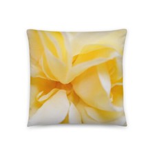 Kissen Rose gelb, beidseitig