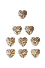 25 Metallperlen Perlen Herz Antiksilber 9mm x 9mm Herzen Metallherzen #SSB3