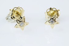 333 Gold  Ohrstecker 8 Karat Gelbgold  MINI Stern  Zirkonia
