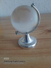 Globus edel glas kugel handschliff gut blechstahl gestell neuw. rar 50er zeit