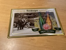Werbeschild Blechschild 120 Jahre  Freiberger Flaschenbier