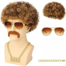 Afro-Set – Lockige Perücke