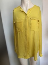 Chiffon Bluse In Gelb Gr 34 36