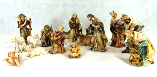Handgeschnitzte krippenfiguren - handgeschnitzte,
