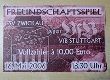 Sammlerticket FSV ZWICKAU VfB