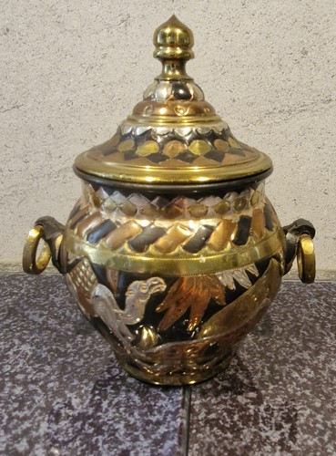 Tunesische bauchige metalldose - tunesische,