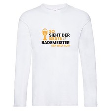 Der Weltbeste Bademeister | Rettungsschwimmer Long Sleeve Weiß
