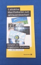 BRD Set Jahrtausendwende 5 Maxipostkarten mit aufgedr. Briefmarke