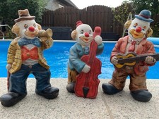 3  Clown  Figur Musiker Figuren  Clownfiguren Figuren Deko ca. 24 cm groß