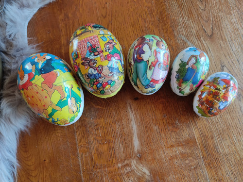 Ostereier pappmasché 5 x - -,