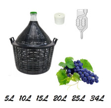 Weinballon + Kunststoffkorb +