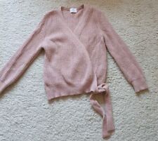 Strickjacke zum Binden,  Damen, Gr. S, Kauf Dich Glücklich, rosé, Wollmischung