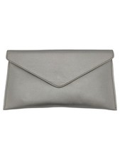 hallhuber Damen Clutch Silber Elegant Abendtasche mit Schultergurt