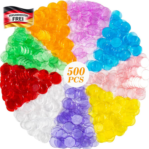 Transparente bingo chips 500 - transparente,