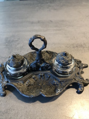 Antikes tintenfass guss - tintenfass,