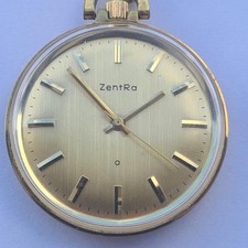 Goldene ZENTRA Taschenuhr/Frackuhr Gold-Double (Amerik) Handaufzug sehr schön