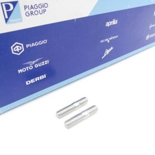 2x Auspuff Zylinder Stehbolzen Original für Piaggio Sfera NSL NRG TPH Zip Fly 50