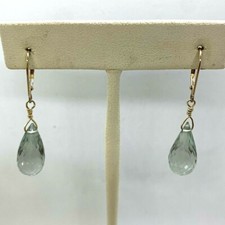 Neu 14k Gelbgold Citrin Quarz