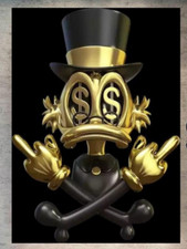 Acrylglasbild Dagobert Wandbild Luxus  Pop Art Poster Deko 80 x120 cm