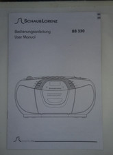 Schaub Lorenz Bedienungsanleitung BB 330 CD + Cassetten Recorder