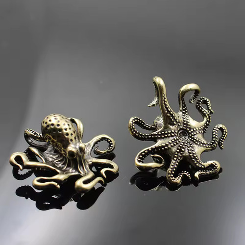 Messing oktopus heimdekoration - messing,