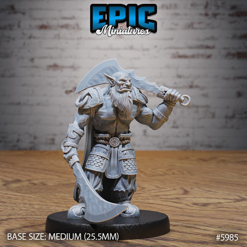 Miniature orc chief 3d - orc,