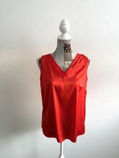 Elegant rotes Satin Top Bluse