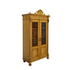 Vitrinenschrank Bücherschrank 2-türig aus Weichholz B: 107 cm -11702-