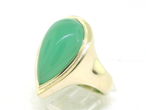 Chrysopras ring 585 gelbgold - 585,