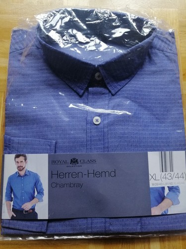 Herren hemd blau 43 - gr., 43/44