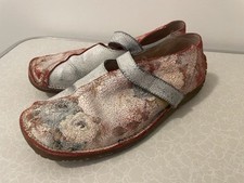 Extravagante Rovers Gr. 39 Weiß Rot Halbschuhe Slipper Sneaker Loafers Leder SIL