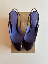 SERGIO ROSSI Slingbacks EU 39,5 Aalleder violett/camel Originalkarton Schuhsack