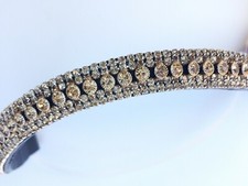 Stirnriemen Stirnband Trensen Kandaren geschwungen geschliffene Kristalle gold