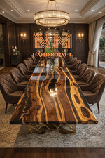 River Table aus schwarzem