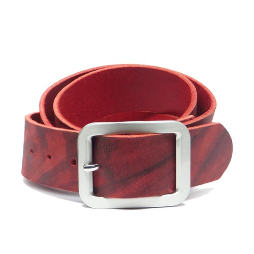 Ledergürtel breit rot - ledergürtel, cm