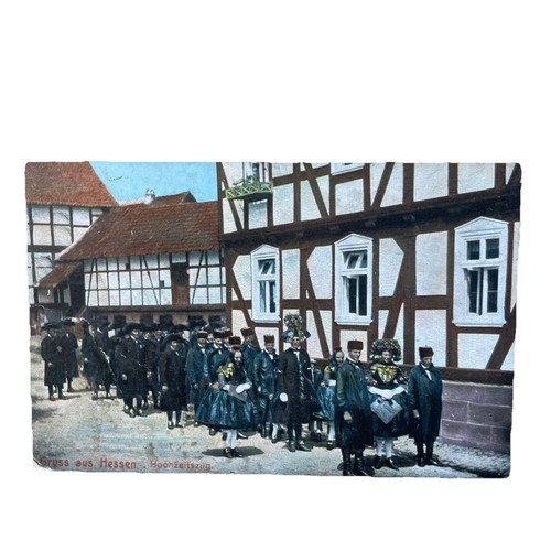 Postkarte hessen hochzeit - ak,