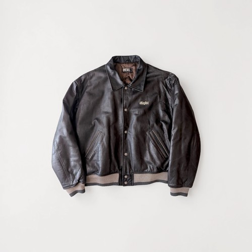 Diesel leder collegejacke - diesel,