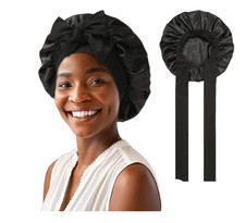 Satin Nacht Schlaf Mütze Haar