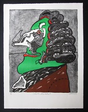 SIMON DITTRICH , 1940 TEPLITZ - SCHÖNAU .  " MISS MARPLE ". Farbsiebdruck sign.